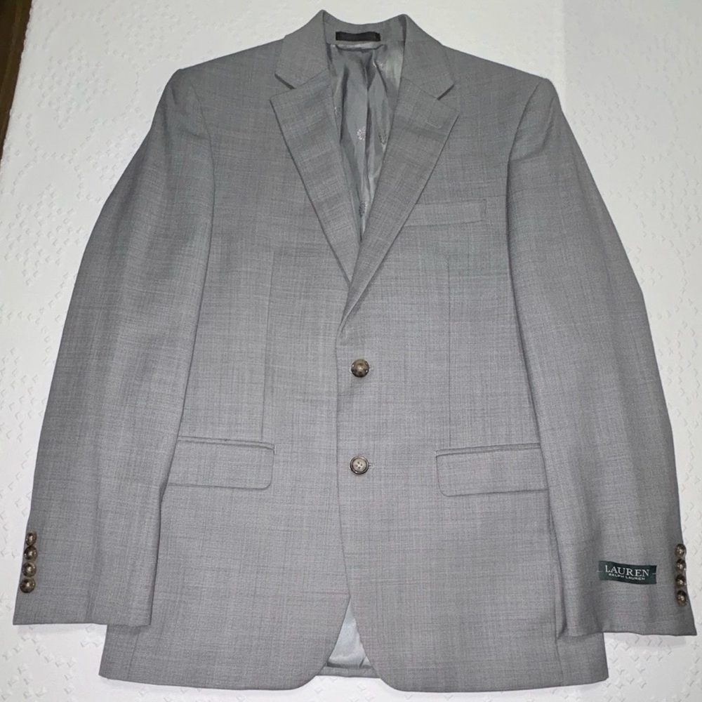 Lauren Ralph Lauren Gray Wool Sport Coat Blazer Men’s Size 36R Classic